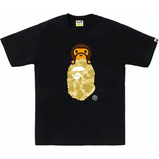 BAPE Color Camo Milo On Ape Head Tee Black/Yellow