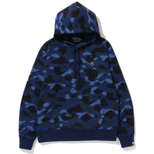 BAPE Color Camo One Point Ape Head Pullover Hoodie Navy