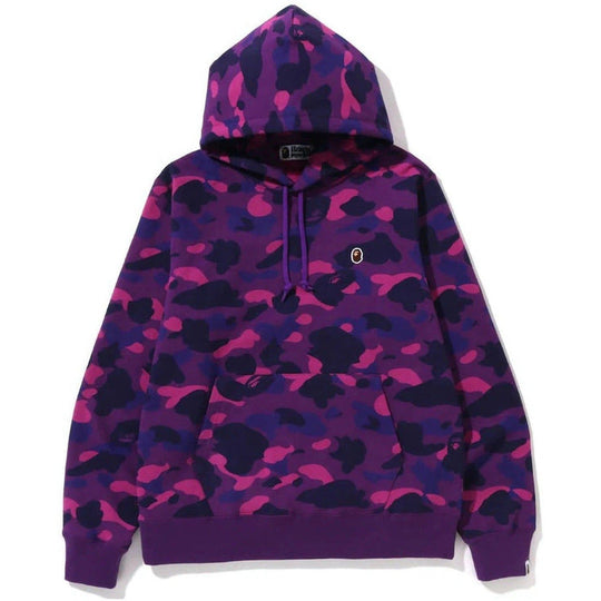 BAPE Color Camo One Point Ape Head Pullover Hoodie Purple