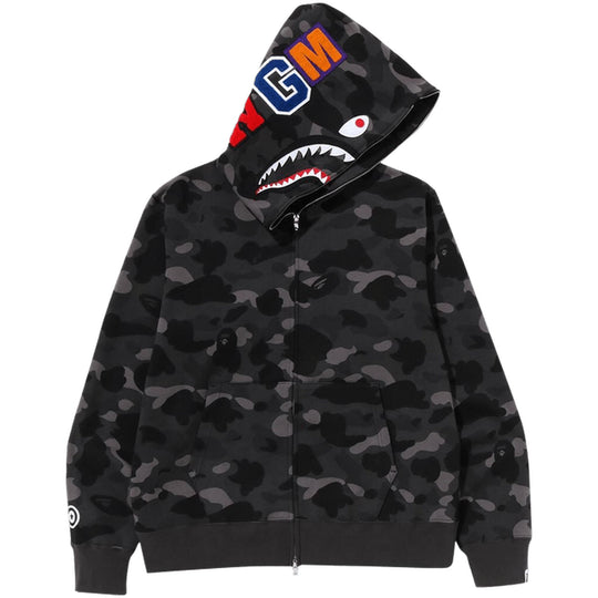 BAPE Color Camo Shark Full Zip Hoodie Black
