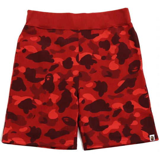 BAPE Color Camo Sweat Shorts (FW21) Red
