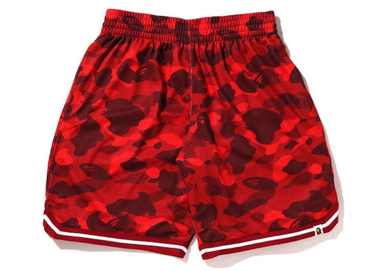 BAPE Color Camo Wide Fit Basketball Shorts Red