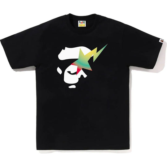BAPE Graduation Ape Face Sta Tee Black