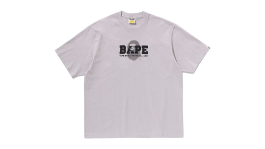 BAPE Graffiti Logo Relaxed Fit Tee Gray