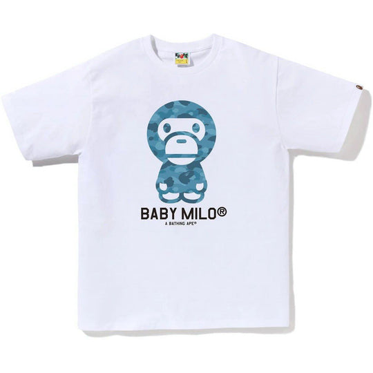 BAPE Honeycomb Camo Baby Milo Tee White/Blue