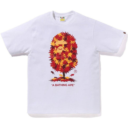 BAPE Japan Autumn Tree Ape Head Tee White