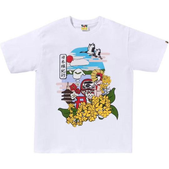 BAPE Japan Culture Spring Ape Head Tee White