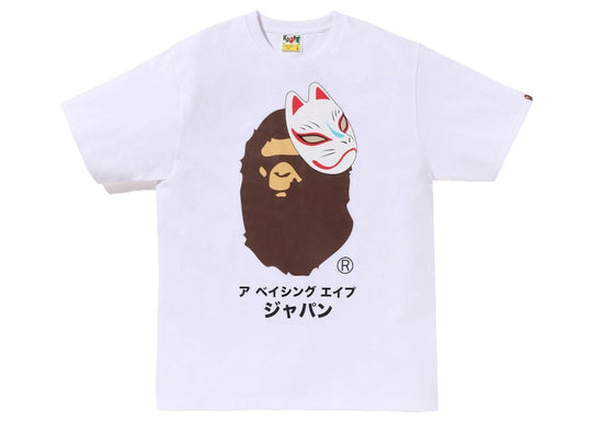 BAPE Japanese Fox Mask Tee White