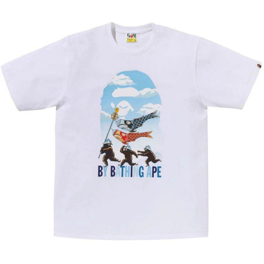BAPE Koinobori Streaming Carp Tee White