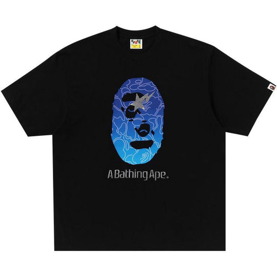 BAPE Line Camo Ape Head Relaxed Fit Tee Black