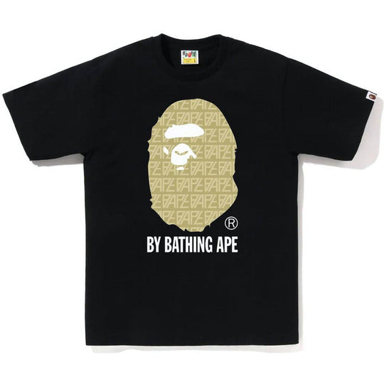 BAPE Logo Monogram By Bathing Ape Tee Black Beige