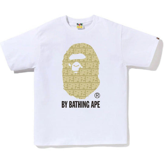 BAPE Logo Monogram By Bathing Ape Tee White Beige