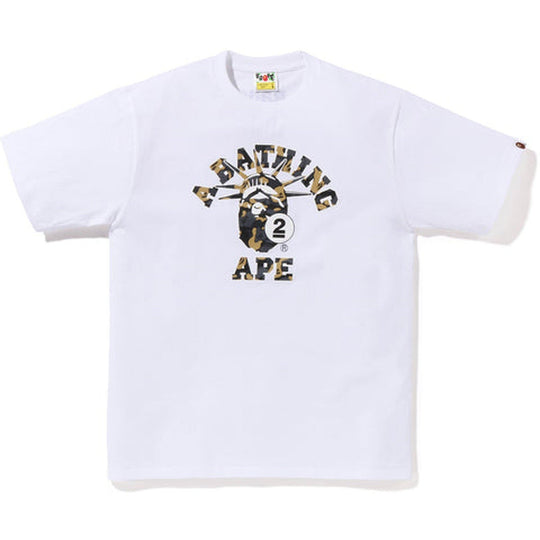 BAPE MADISON AVE 2ND Anniversary College Tee White