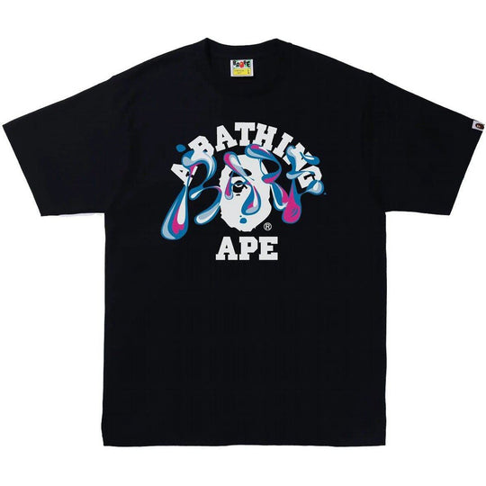 BAPE Marble Camo Liquid College Tee Black