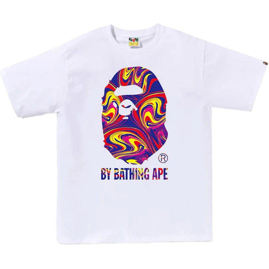 BAPE Marbling By Bathing Ape Tee White