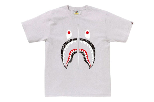 BAPE Neon Camo Shark Tee Gray
