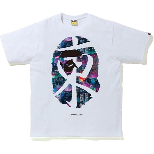 BAPE Neon Tokyo Kanji Tee White