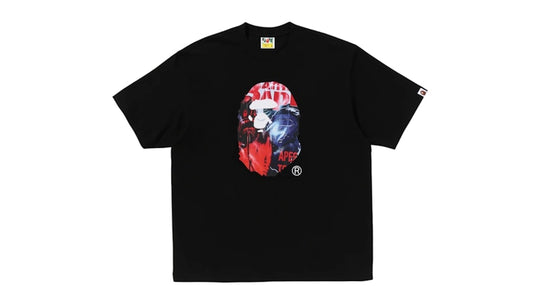 BAPE Photo Print Ape Head Relaxed Fit Tee Black