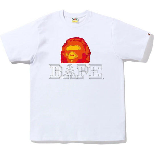 BAPE Polygon Ape Head Tee White