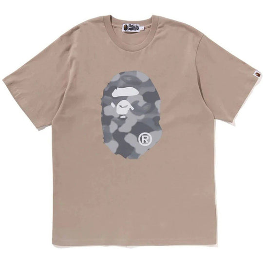 BAPE Radiation Camo Big Ape Head Tee Beige