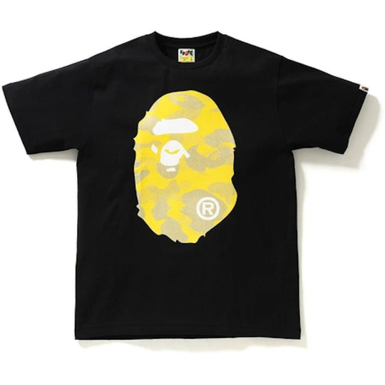 BAPE Reflection Camo Big Ape Head Tee Black/Yellow