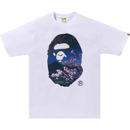 BAPE Sakura Photo Ape Head Tee #2 White
