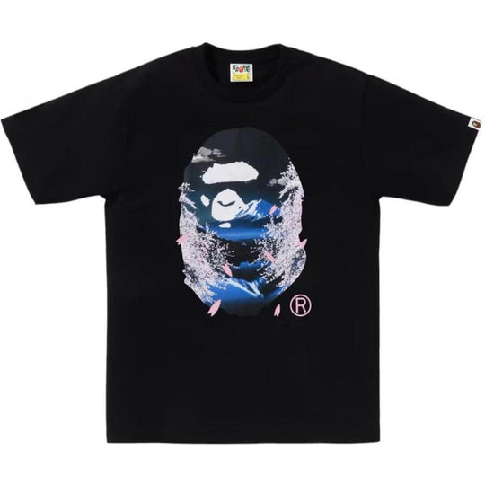 BAPE Sakura Photo Ape Head Tee (SS25) Black