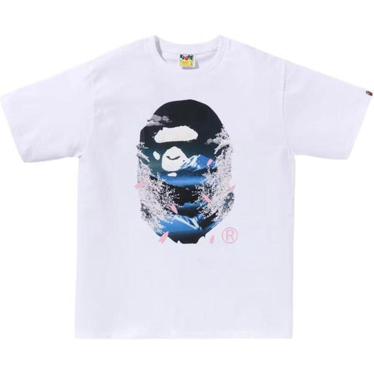 BAPE Sakura Photo Ape Head Tee (SS25) White