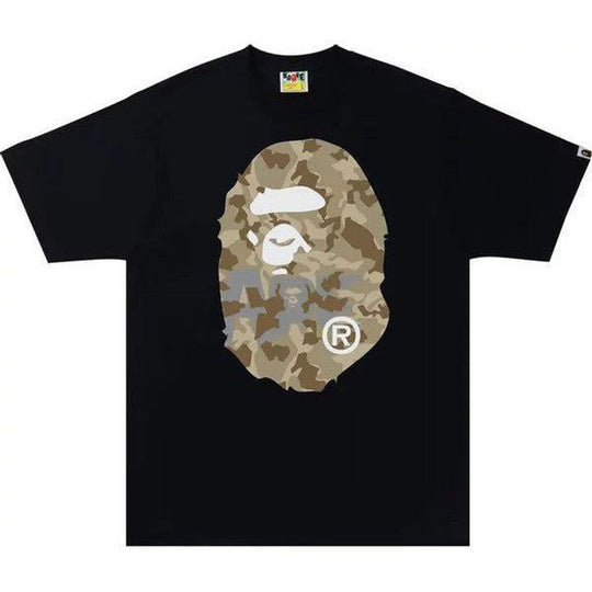 BAPE Sand Camo Big Ape Head Tee Black/Beige