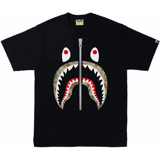 BAPE Sand Camo Shark Tee Black/Beige