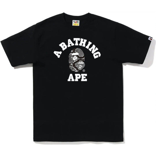 BAPE Snake College Tee Black Grey