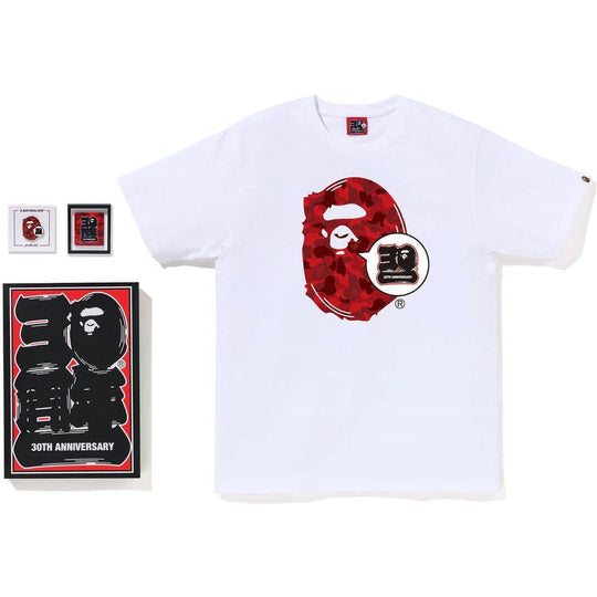BAPE Store Rakuten Fashion Bape 30th Anniversary Ape Head Tee Set White