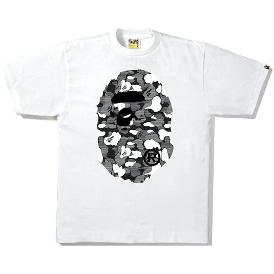 BAPE Stripe ABC Camo Big Ape Head Tee White/Black
