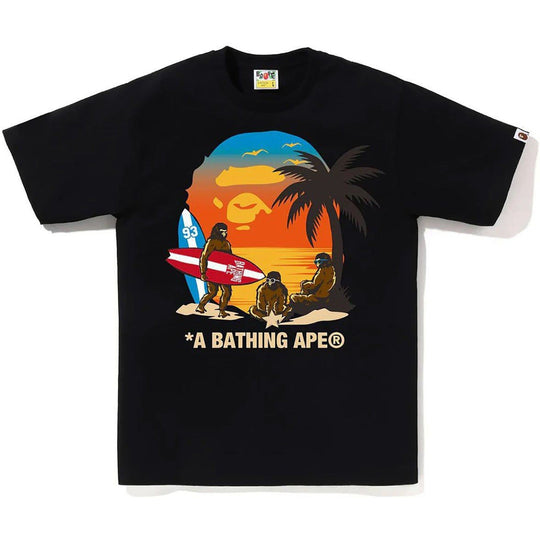 BAPE Sunset Beach Ape Head Tee Black
