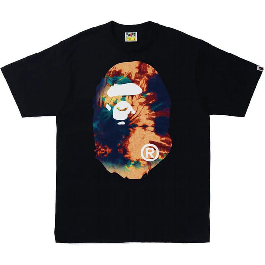 BAPE Tie Dye Big Ape Head Tee Black/Navy