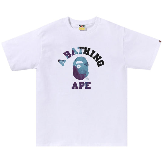BAPE Tie Dye College Tee White/Black