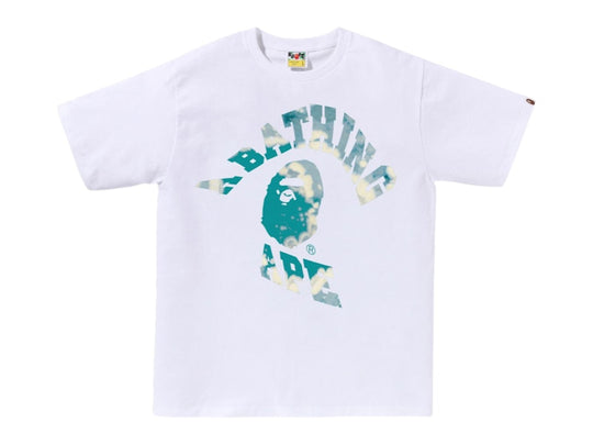 BAPE Tie Dye Twist College Tee White