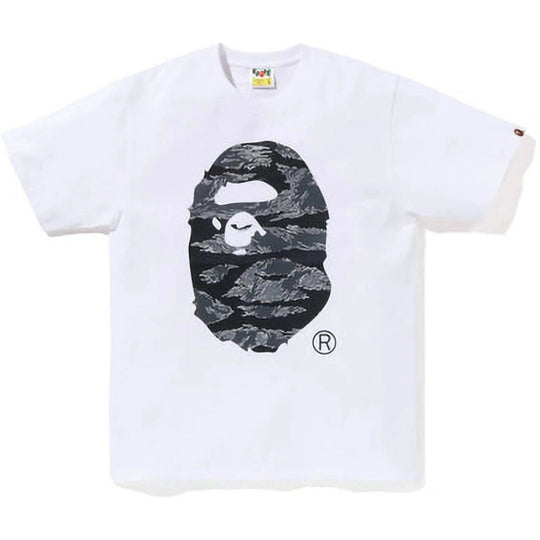 BAPE Tiger Camo Ape Head Tee White