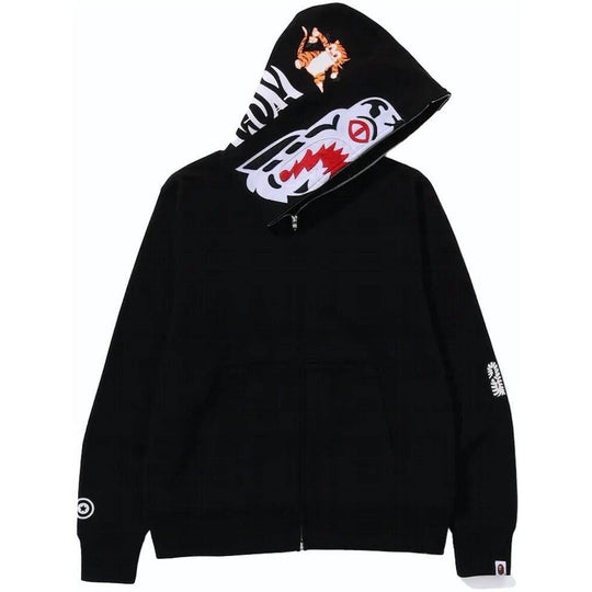 BAPE Tiger Full Zip Hoodie (FW23) Black