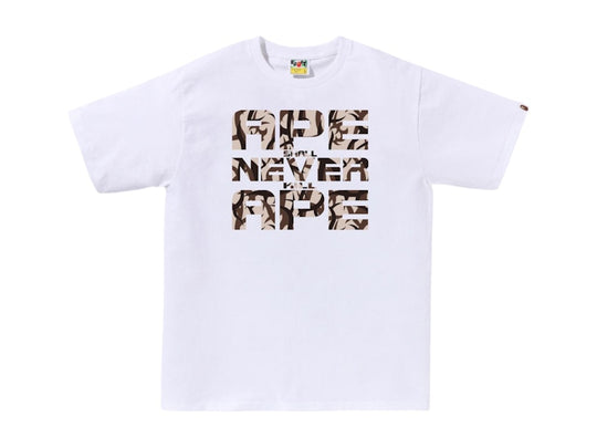 BAPE Trial Camo Asnka Tee White/Beige