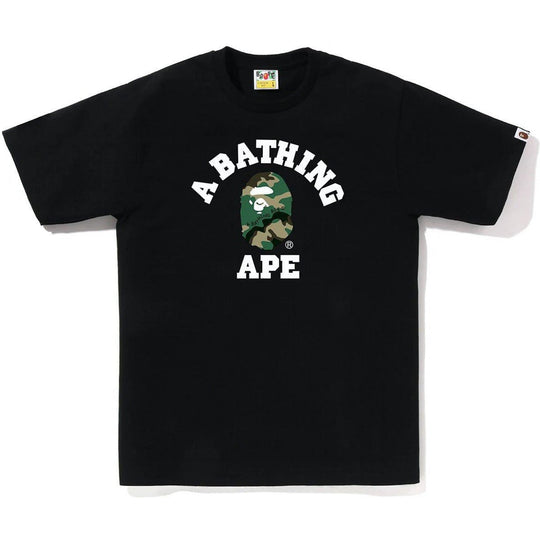 BAPE Woodland Camo College Tee (SS23) Black