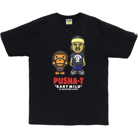 BAPE X Pusha T Baby Milo Tee Black
