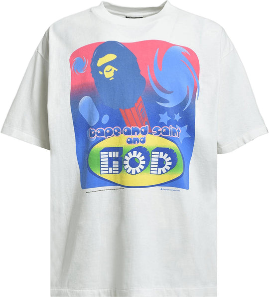 BAPE X Saint Mxxxxxx God Tee White