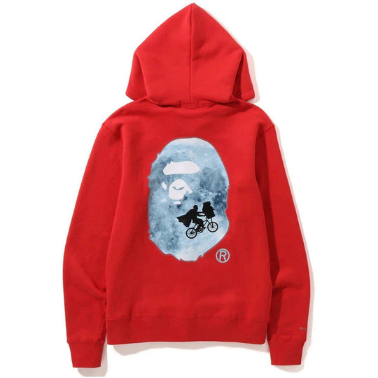 BAPE x E.T. Ape Head Zip Hoodie Red