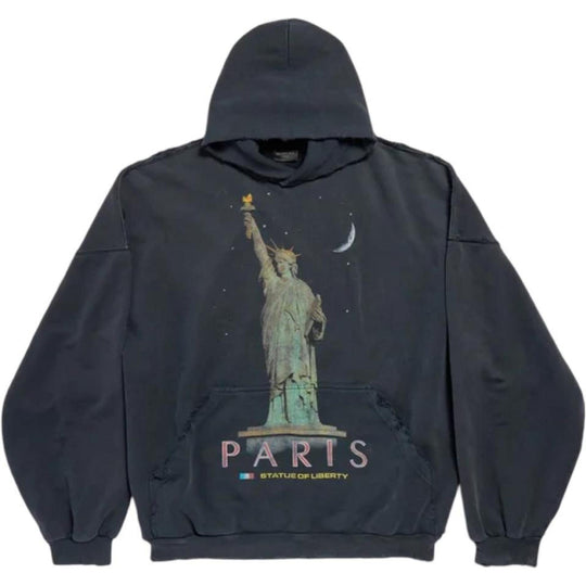Balenciaga Paris Liberty Hoodie Black