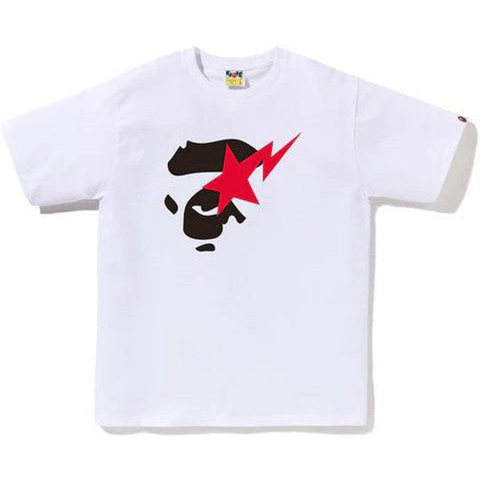 Bape Ape Face Sta Tee White/Red