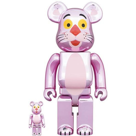 Bearbrick x Pink Panther 100% & 400% Set Chrome Ver.