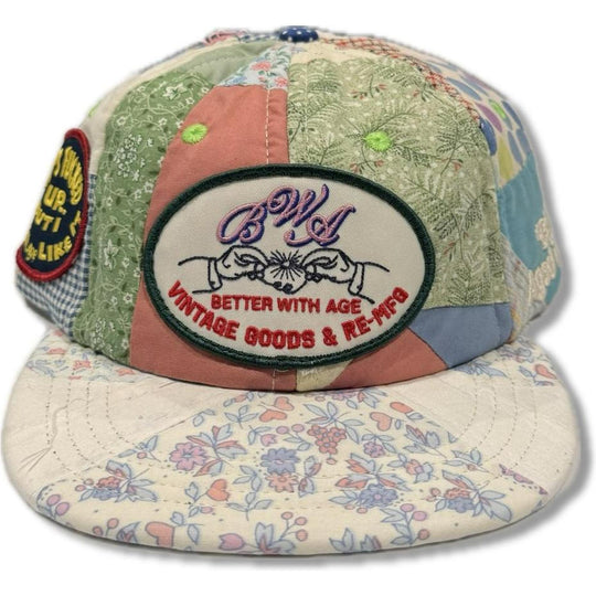 Better With Age THE MORE YOU DO Reconstructed Quilt Hat