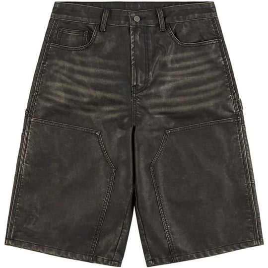 Boredom Kills Black Leather Shorts