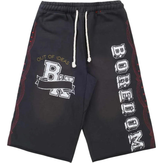 Boredom Kills Collegiate Sweatshorts Faded Black